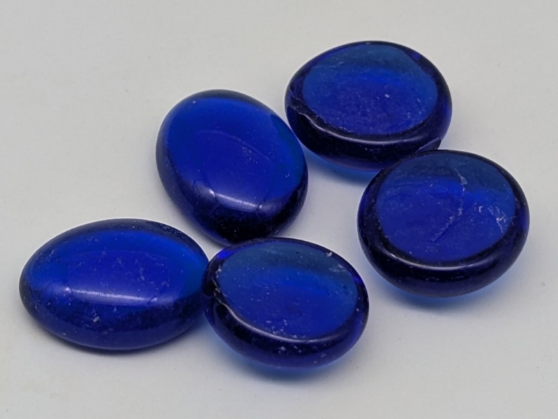 Glasnuggets kobaltblau transparent 15-17 mm/1 kg